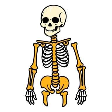 skeleton ribs without head sticker