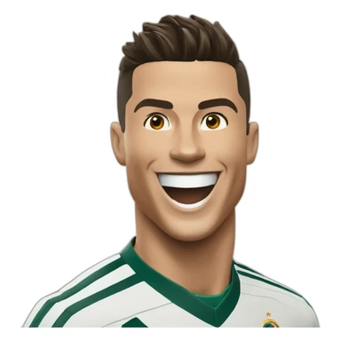 cristiano ronaldo smiling and jumping sticker