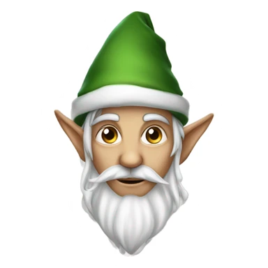 rogue male elf fantasy wearing santa hat sticker