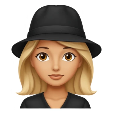beach woman with black hat sticker