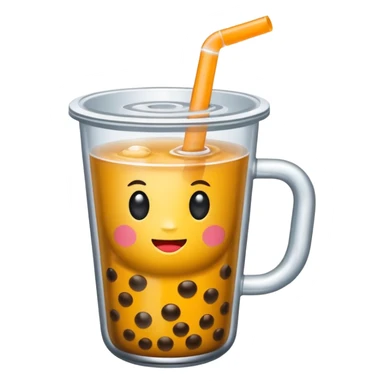 finder Mac logo drinking Boba sticker