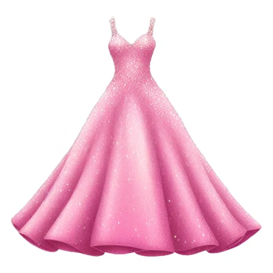Pink wedding dress illuminating in glitter and sparkles sticker