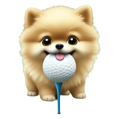Pomeranian puppy golf sticker