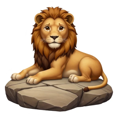 lion with its paws resting on a surface sticker