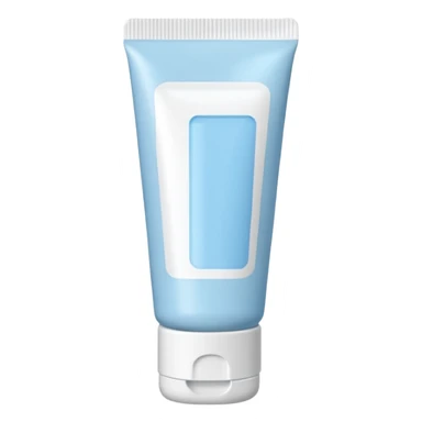 ointment tube light blue and white, thin sticker