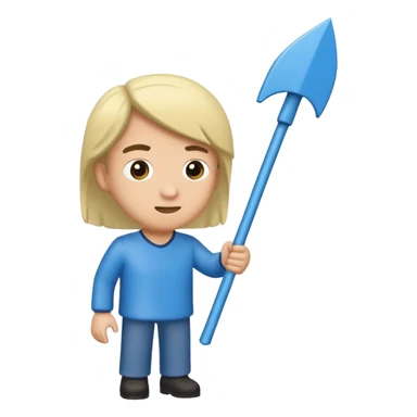 Un cuadrado azul con una flecha en medio sticker