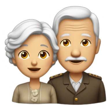 pareja de ancianos sticker