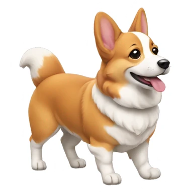 walking corgi sticker