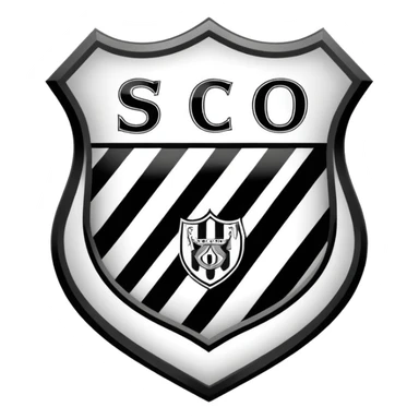 Football club SCO Angers logo, black and white striped shield with 1919 year, sports team emblem sticker