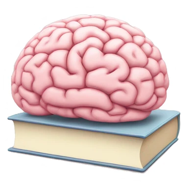 A light pink brain a book sticker
