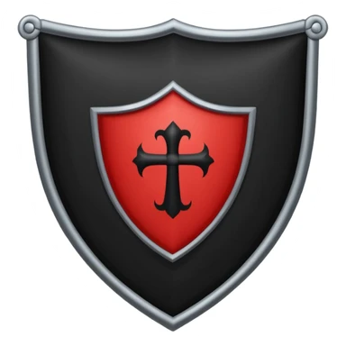 черный флаг с красной обводкой в виде щита.В середине пусто sticker