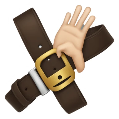 belt with a hand out sticker