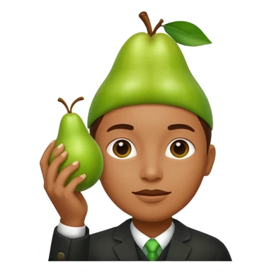 Birne mit schlappen in der Hand  sticker