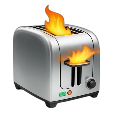 money on fire in a toaster sticker