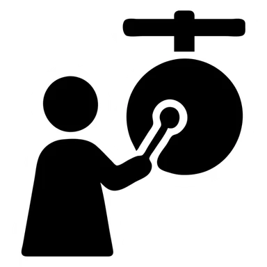 tung tung sahur, solid black icon style, bold, minimalistic sticker