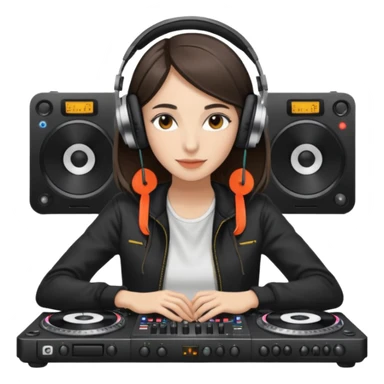 Amelie Lens with DJ table sticker
