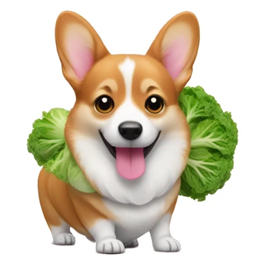 A corgi and his emotional support radish sticker