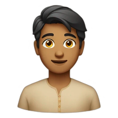 A 23 year old Indian boy wearing a kurta sticker