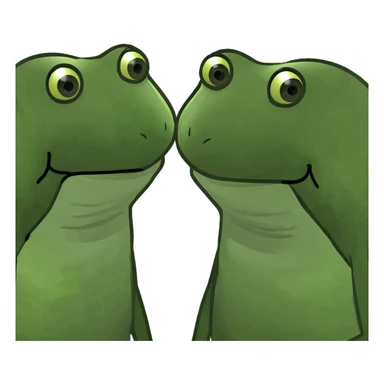 two genderless emojis having a discussion sticker