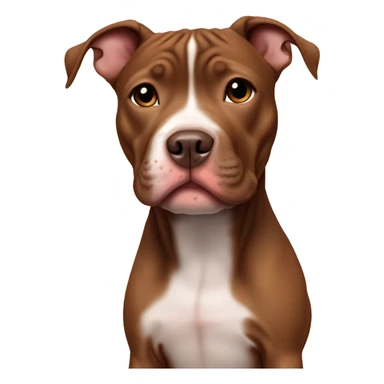 brown pitbull baby boy hanging out sticker