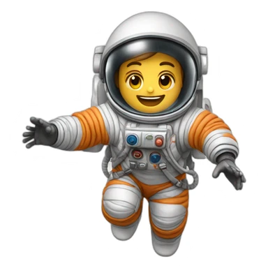 foguete levando astronauta sticker