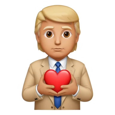 trump shows a heart sticker