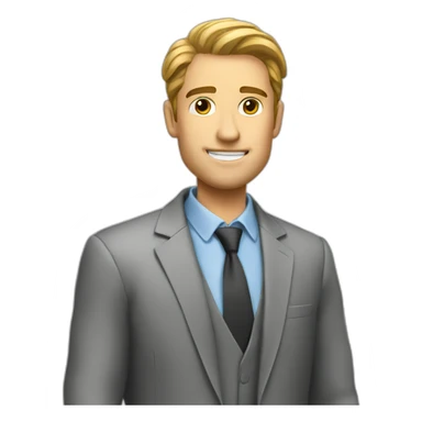 slick sales guy getting signature sticker