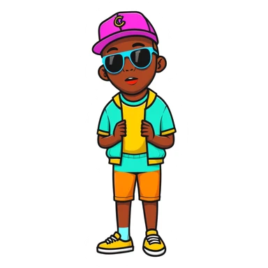 Tyler the Creator rapper with his iconic style sticker
