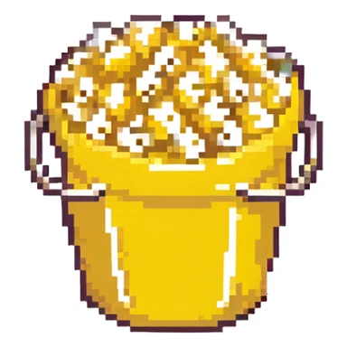 blue and green bucket of popcorn sticker