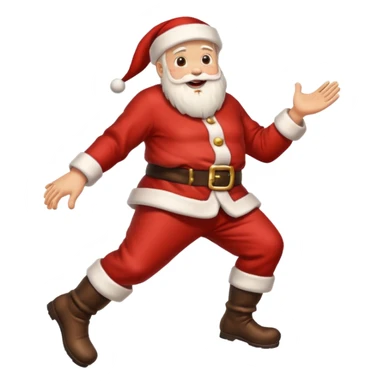 Santa stepping on guy sticker