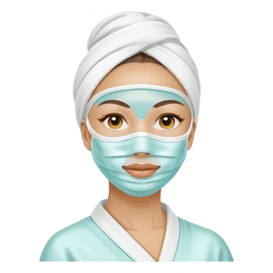Lady with spa face mask  sticker