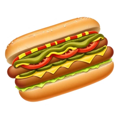 Chicago style hot dog sticker