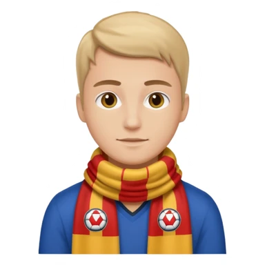 Fan with Team Scarf sticker