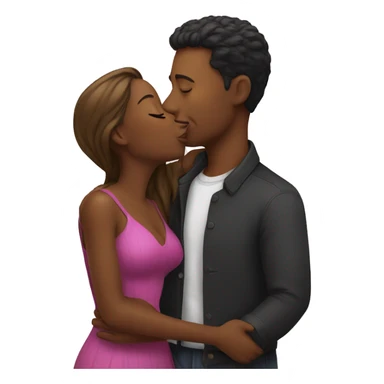 girl kiss her husband  sticker