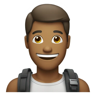 persona viendo celular sonriendo sticker