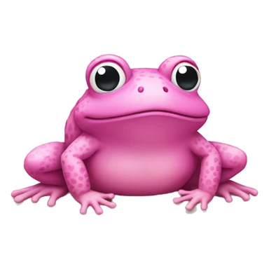 Pink toad on a beach sticker