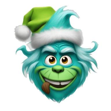 turquoise colored grinch sticker