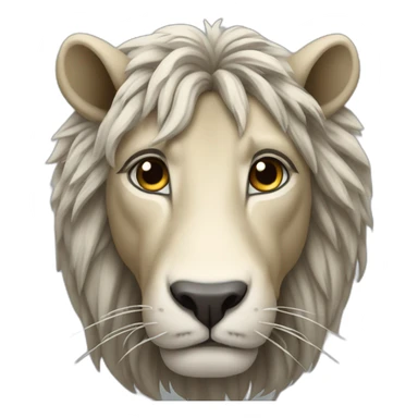 Cheval sur lion sticker