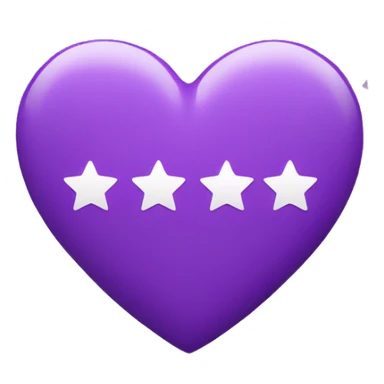 purple heart with stars sticker
