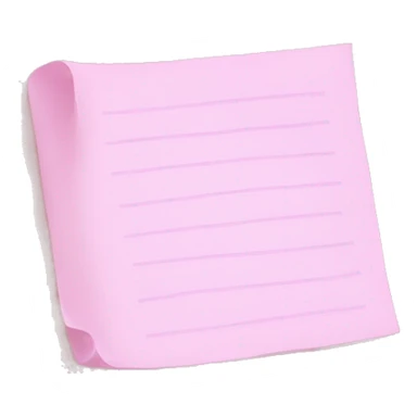 pastel pink note sticker