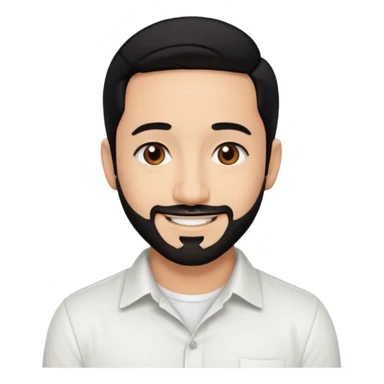 AJ McLean brown eyes, black hair, white shirt sticker