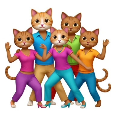 Cats salsa dancing in Miami sticker