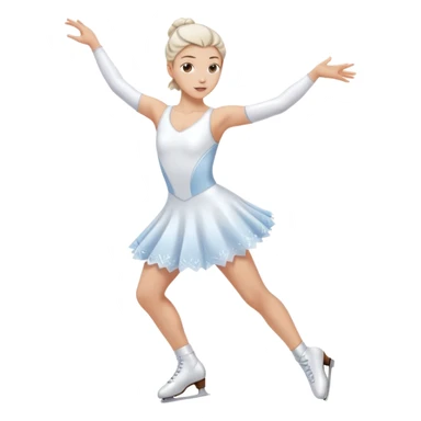 Ice skater twirling sticker