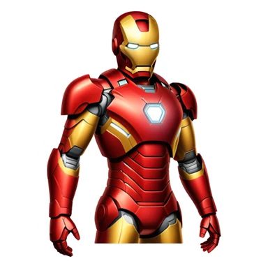 Iron Man superhero with red and gold armor sticker