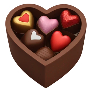 heart chocolate box sticker