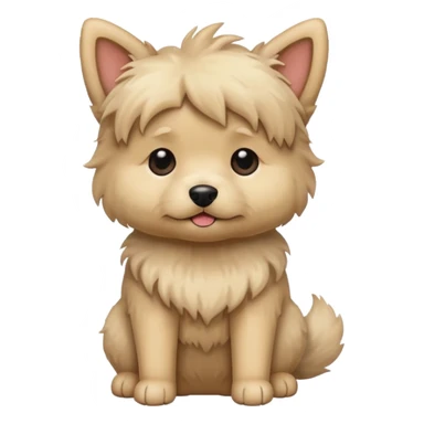 Small scruffy beige dog sticker