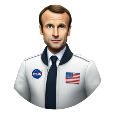 macron sur la lune sticker