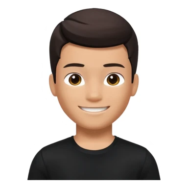 Roblox Avatar whit black shirt and sleek boy har  sticker