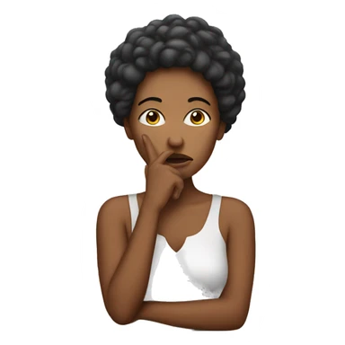 woman silence sign sticker