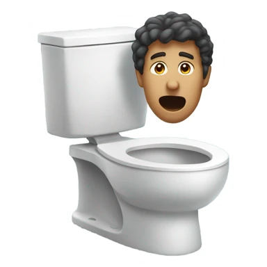 Man head  coming out of toilet  sticker